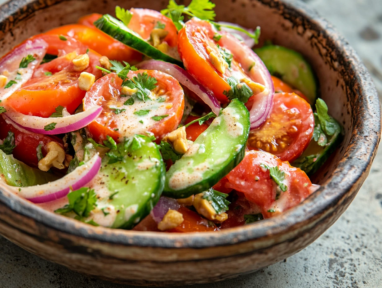 Georgian Salad with Walnut Dressing