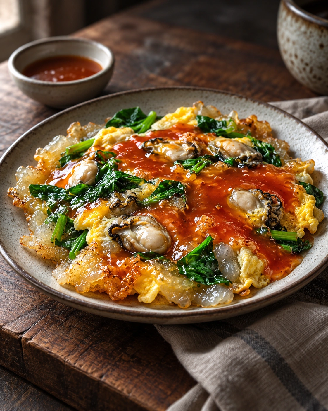 Taiwanese Oyster Omelette