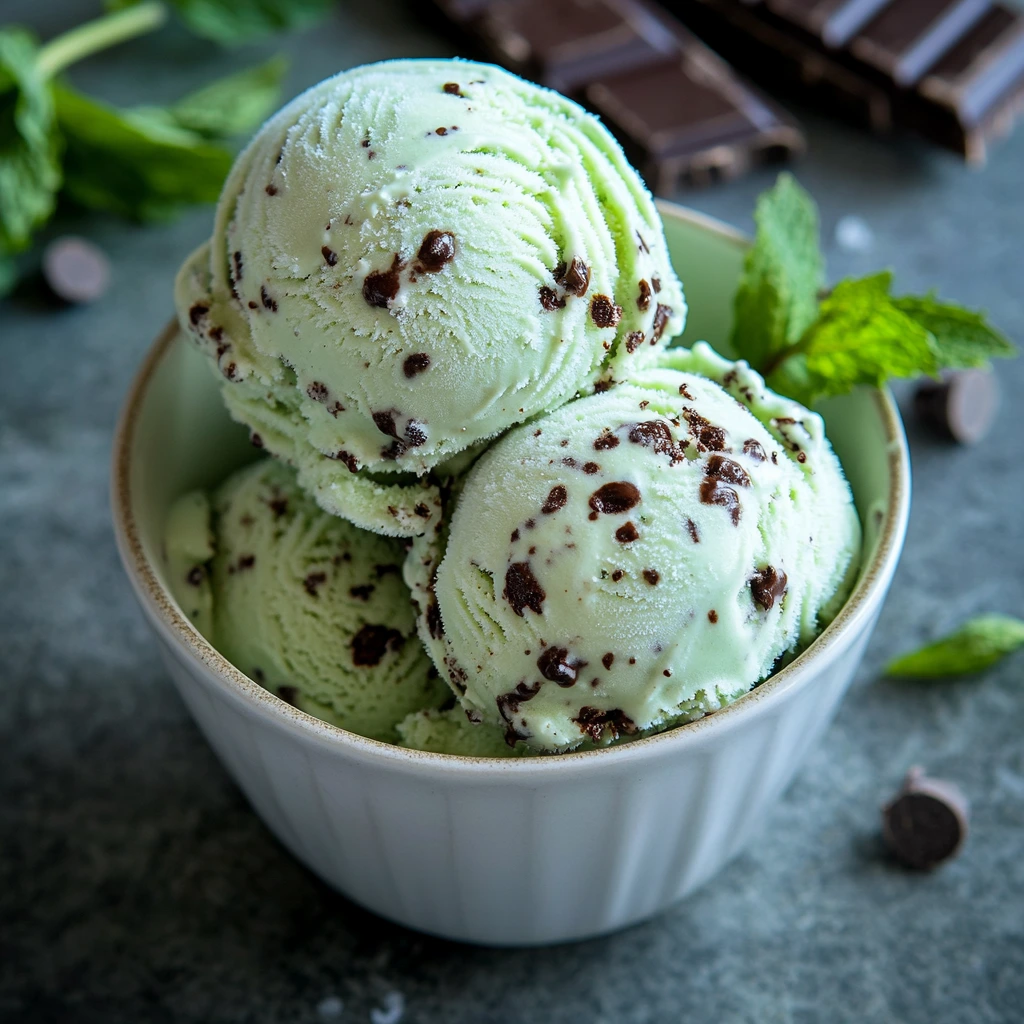 Mint Chocolate Chip Ice Cream