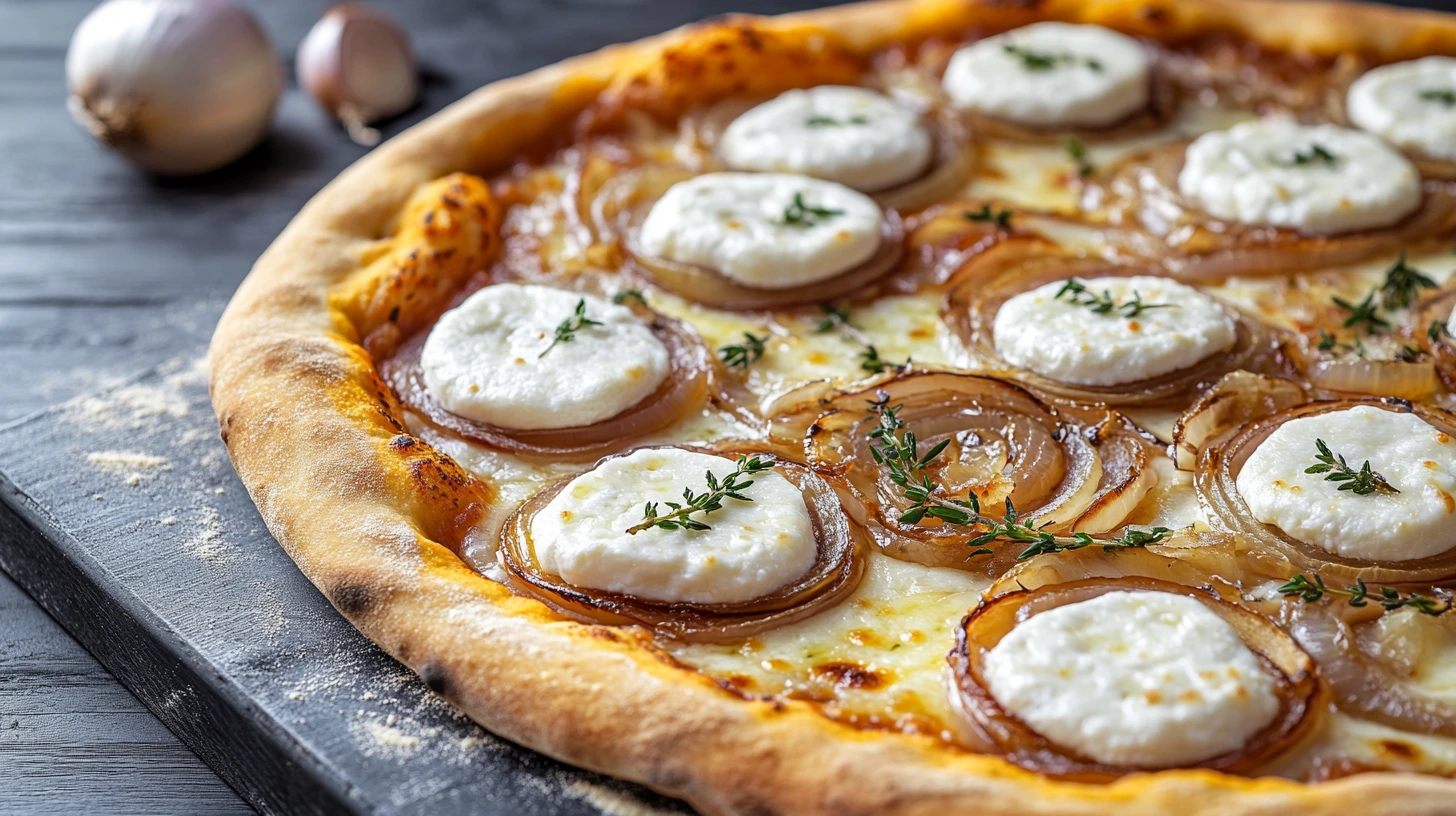 Goat Cheese and Onion Pizza