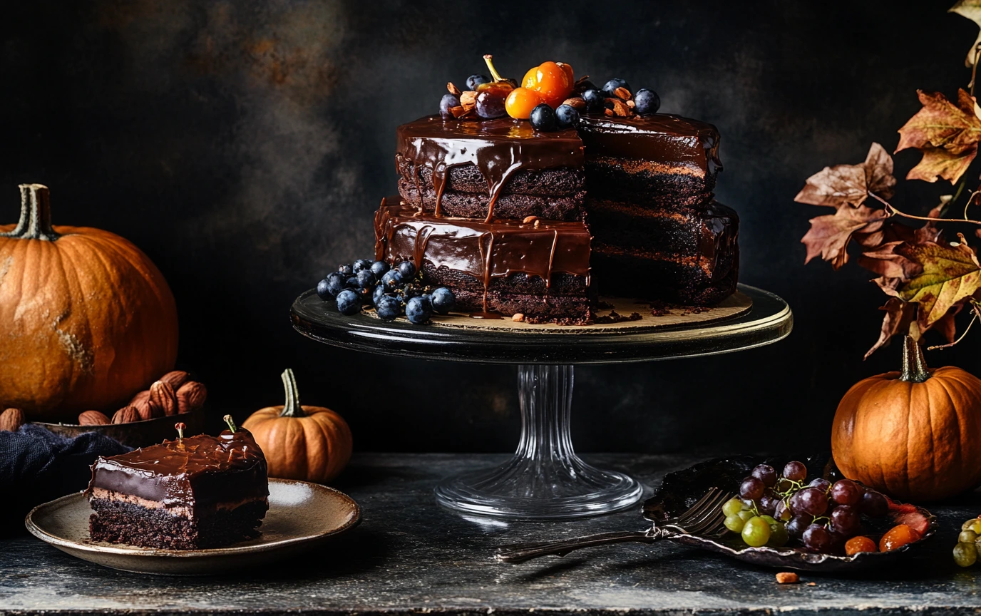 Dark, dramatic desserts