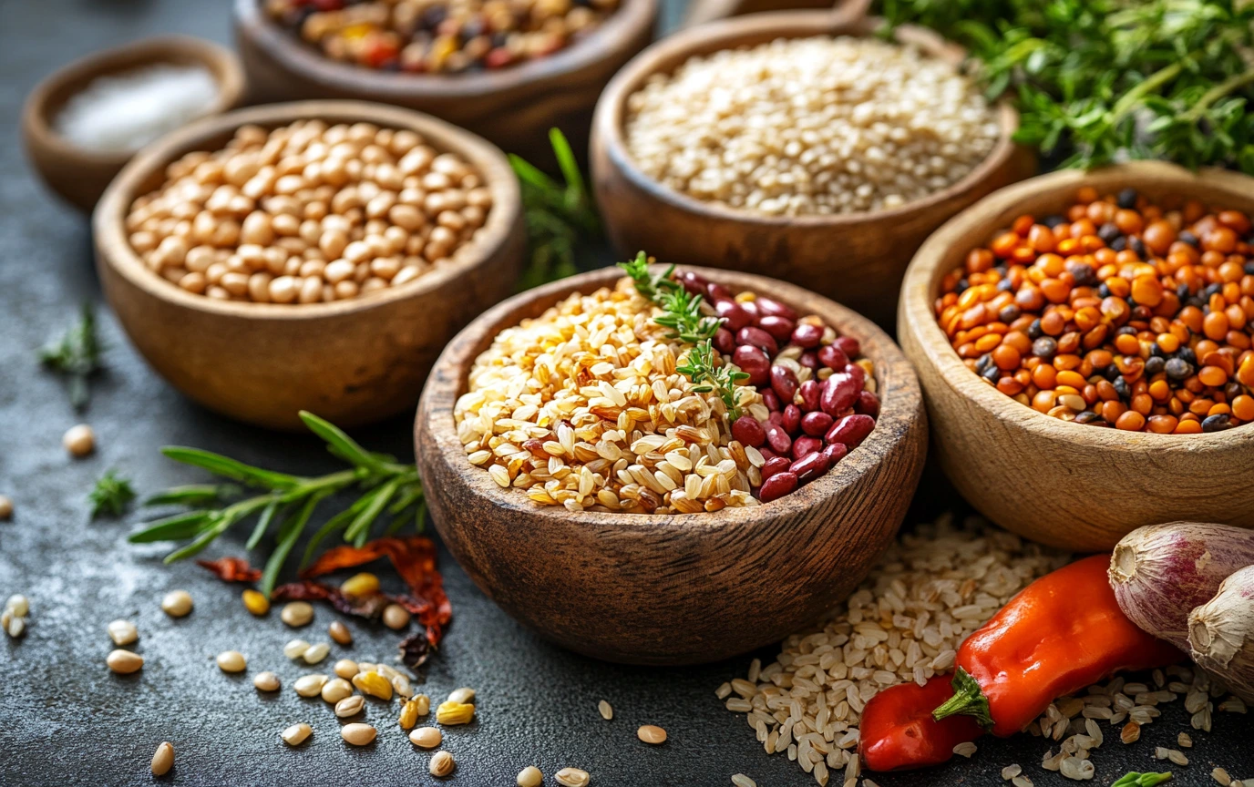 Harvest grains and rice