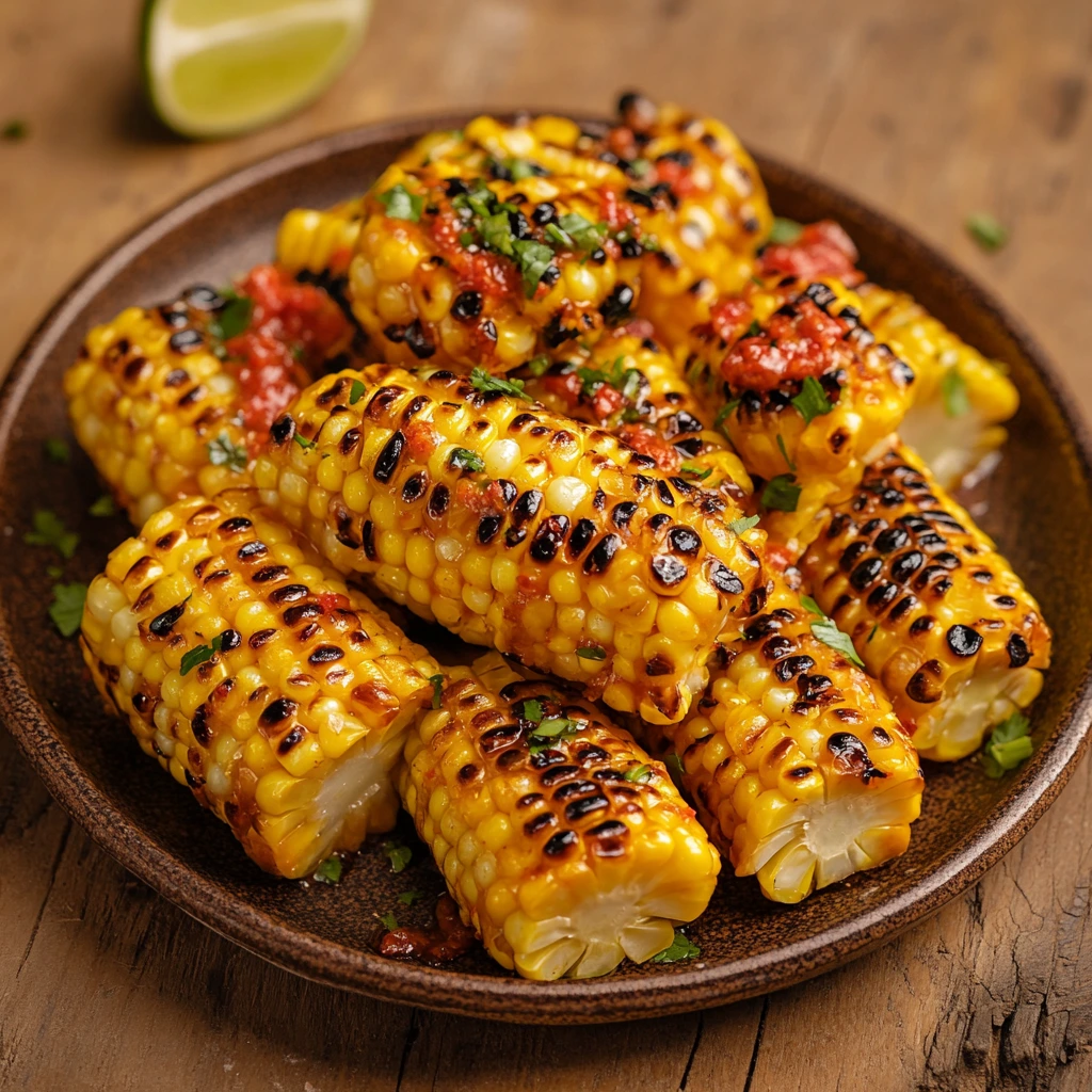 Charred Sweetcorn with Chilli Lime Butter