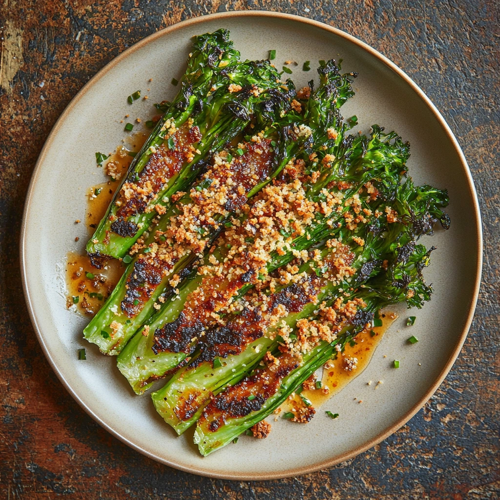 Charred Tenderstem with Caesar Crumbs
