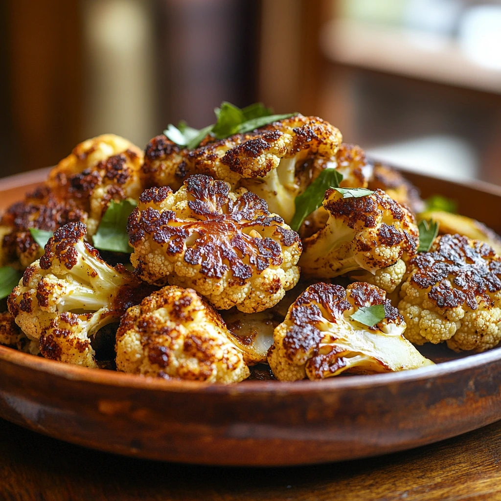 Cumin Roasted Cauliflower with Tahini