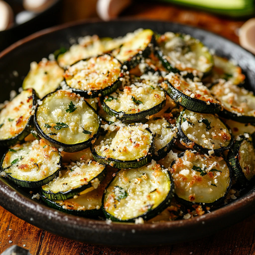 Garlic Parmesan Courgette Coins