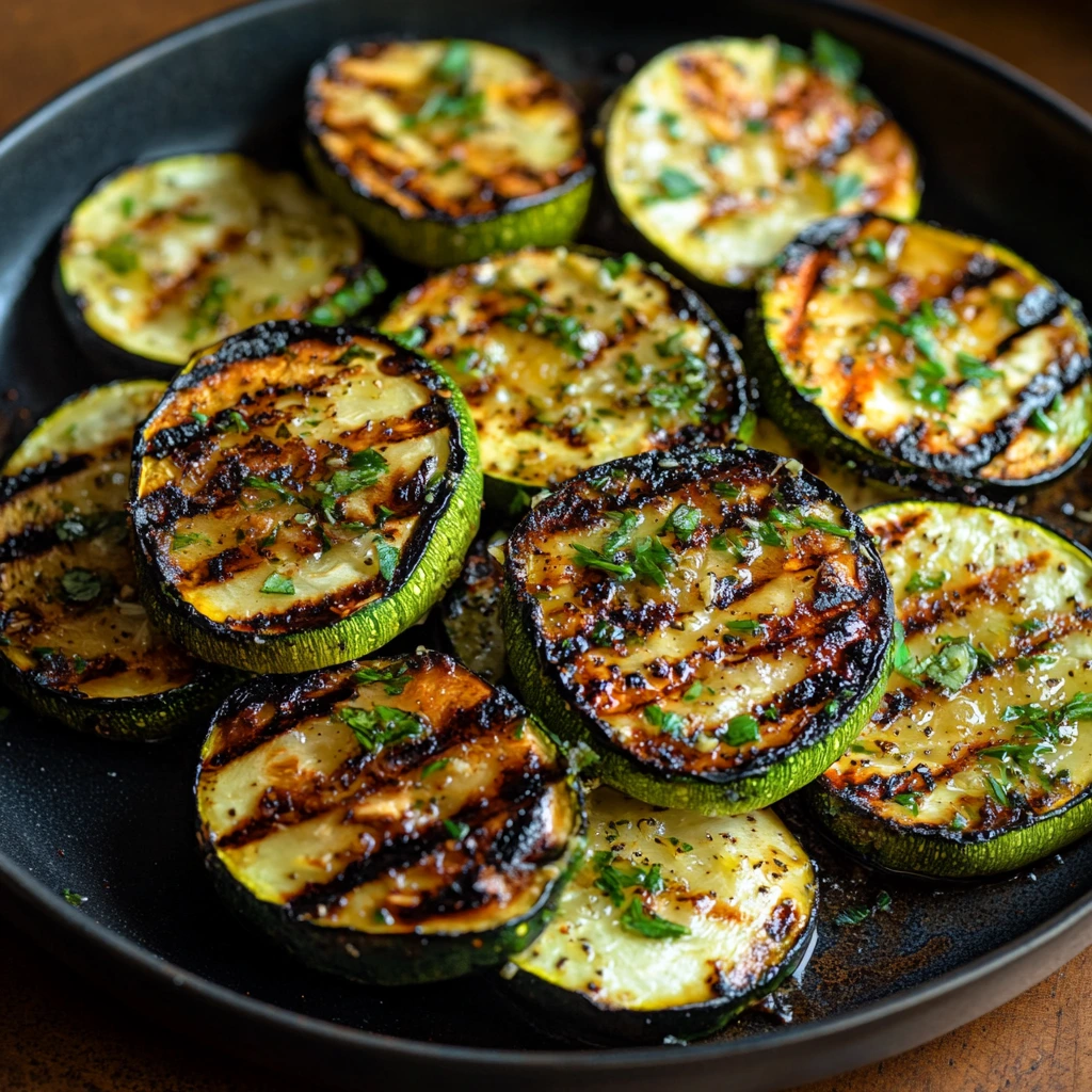 Grilled Courgettes with Lemon Herbs