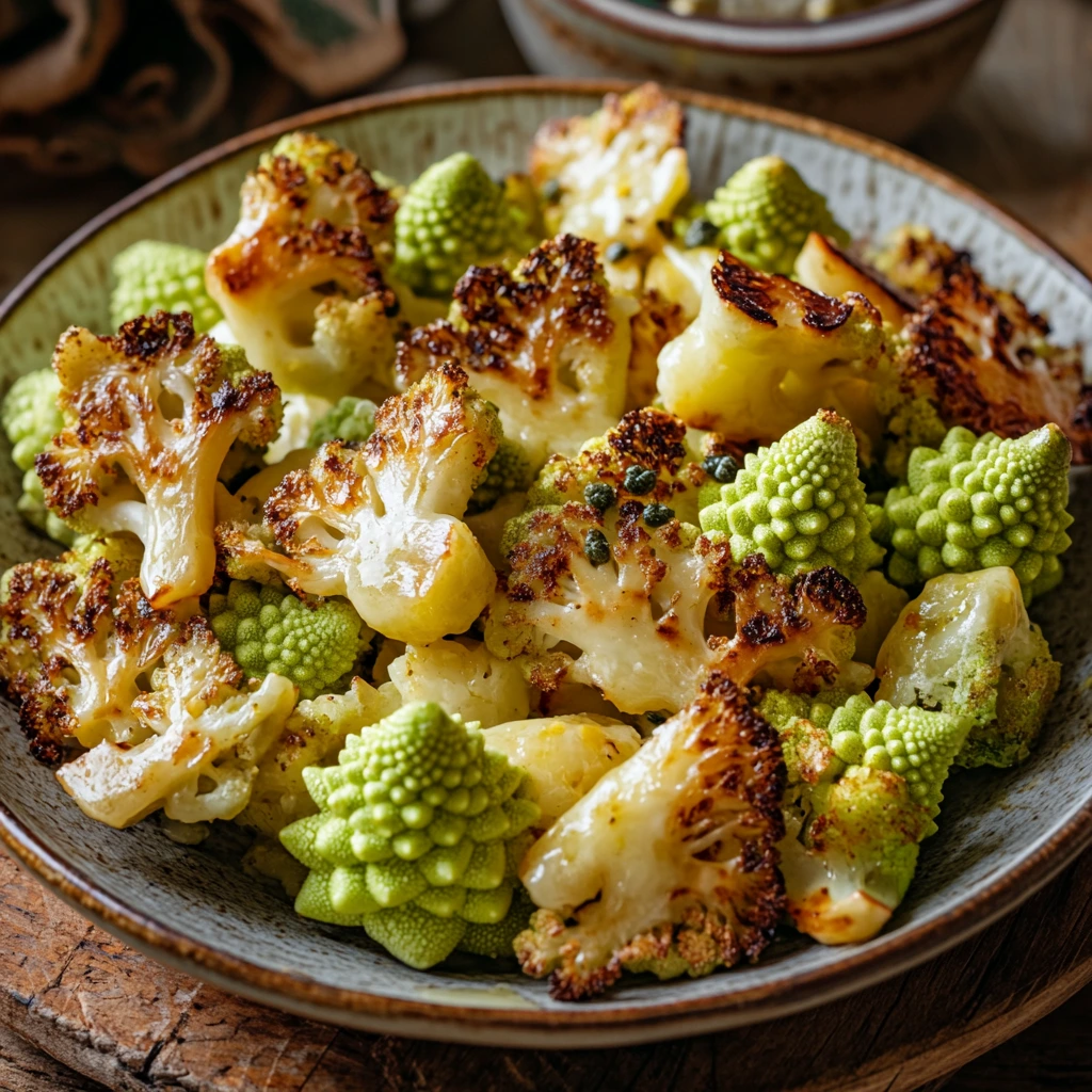 Roasted Romanesco with Lemon Caper Butter